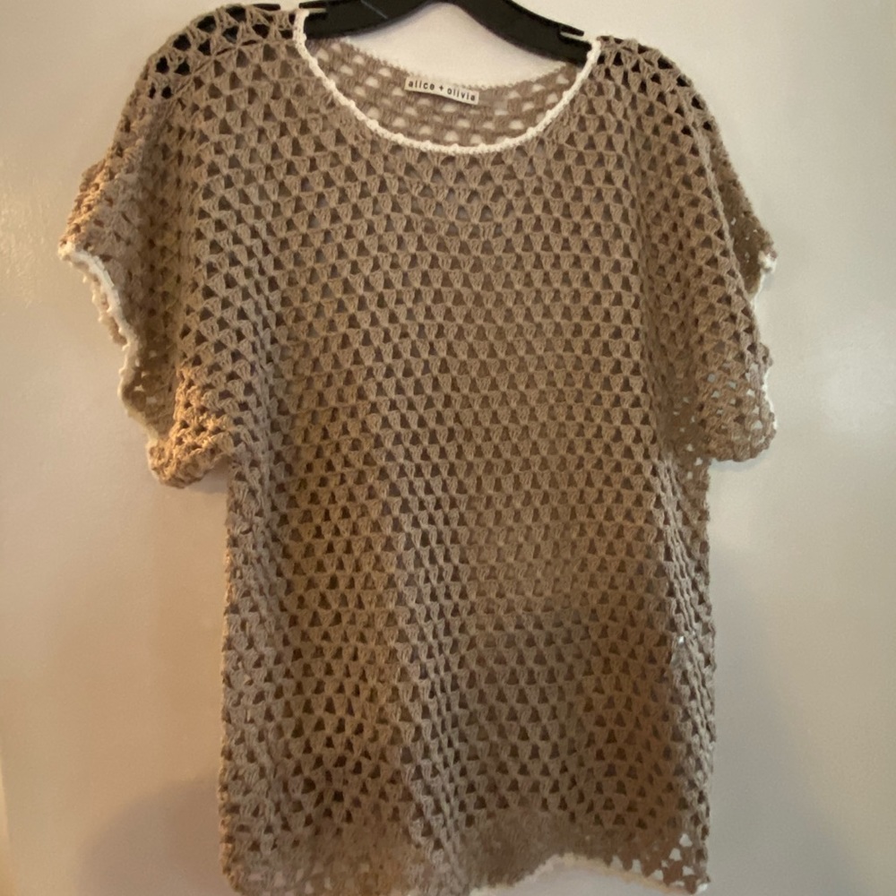 Alice and Olivia crochet top . BLACK FRIDAY SALE